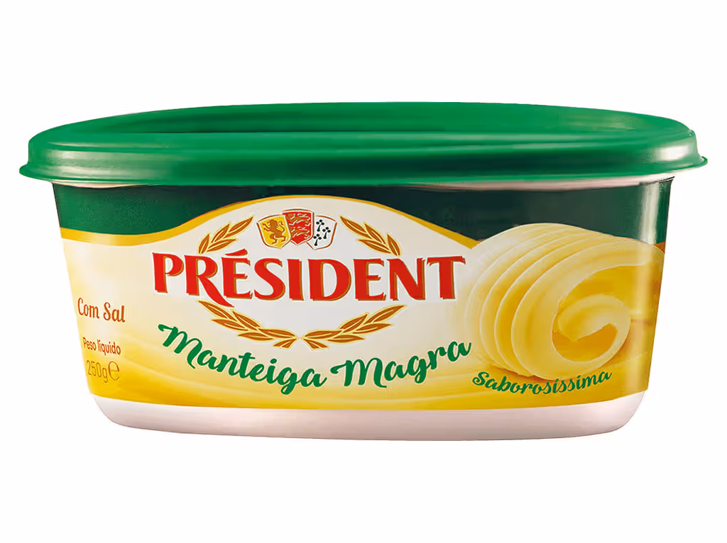 Manteiga President Magra Meio Sal 250g - PRÉSIDENT