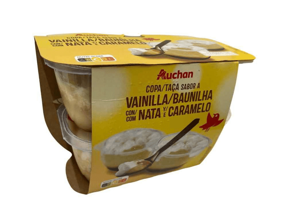 Creme Liégeois Baunilha Nata Caramelo 4x115g - AUCHAN