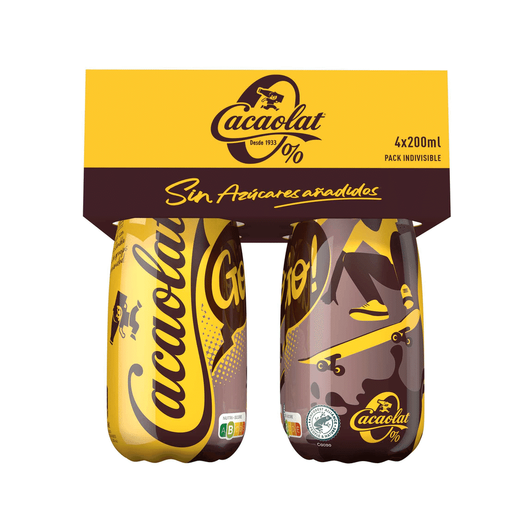 Leite 0% Meio Gordo Com Stevia 4x200ml - CACAOLAT