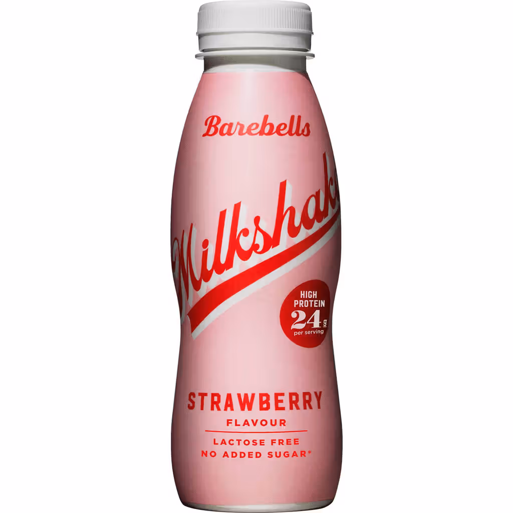 Milkshake Proteína Morango sem Lactose - BAREBELLS
