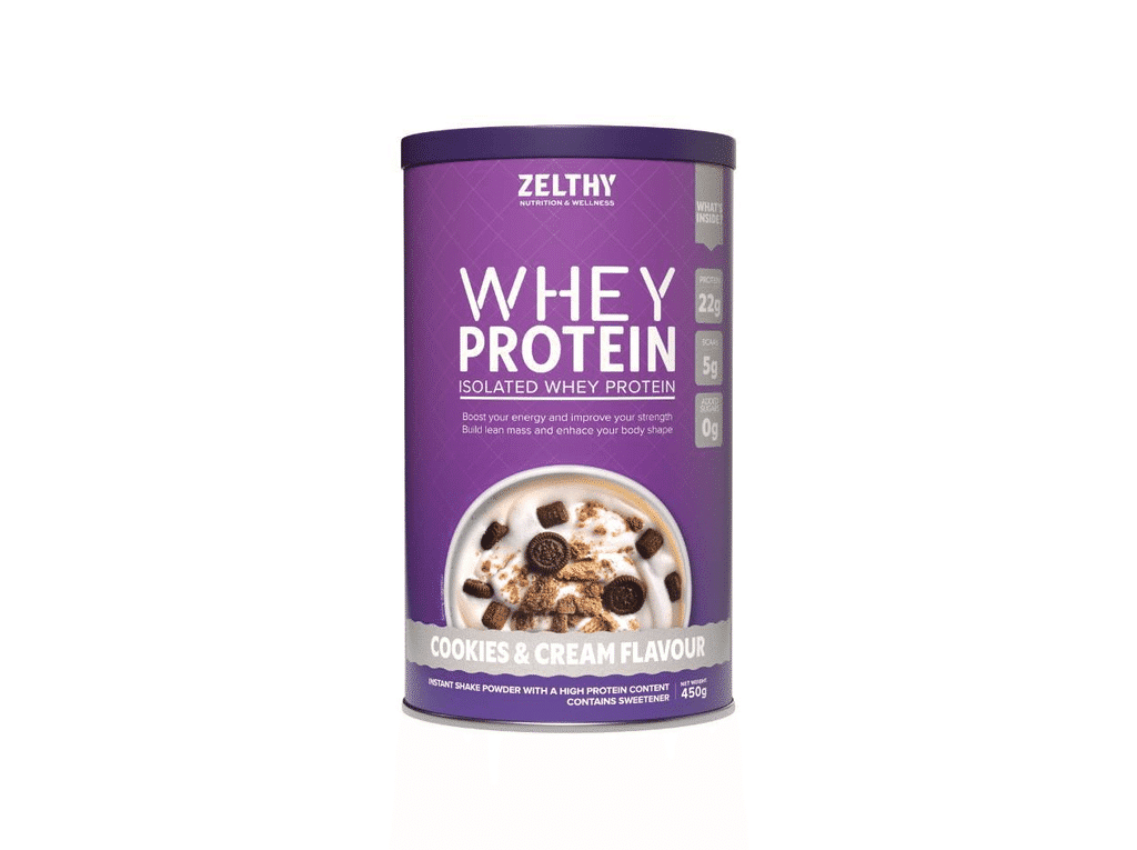 Proteina Whey Isolada Cookies & Cream 450g - ZELTHY