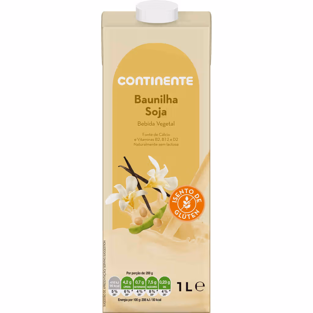 Bebida Vegetal de Soja e Baunilha - CONTINENTE