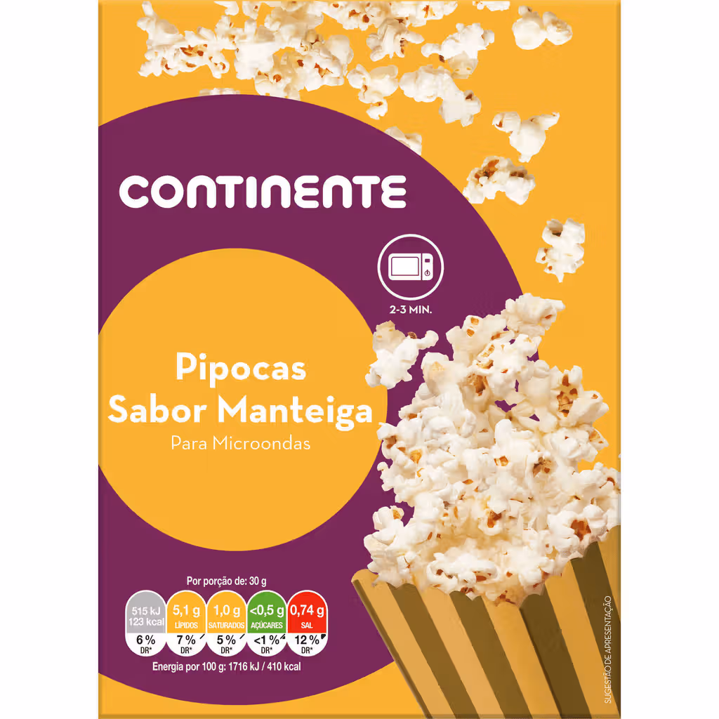 Pipocas Manteiga Micro-ondas - CONTINENTE