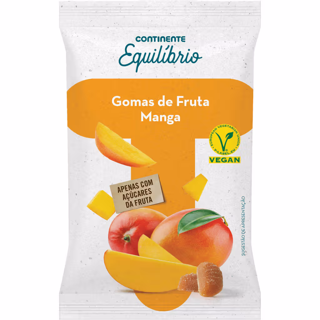 Gomas de Fruta Manga - CONTINENTE EQUILÍBRIO