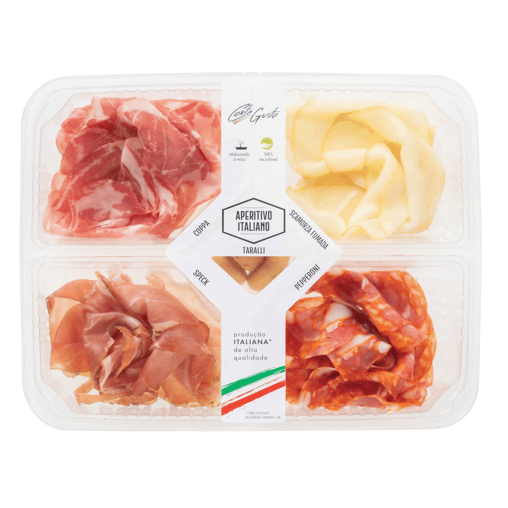 Tábua de Charcutaria Italiana com Queijo - CORTE DEL GUSTO