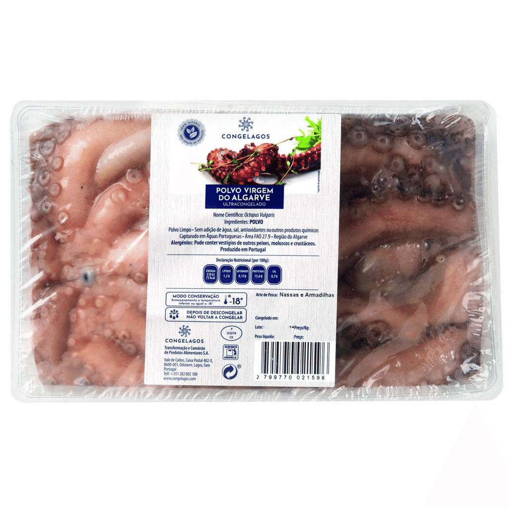 Polvo do Algarve Ultracongelado (800 gr a 1,5 kg) - CONGELAGOS