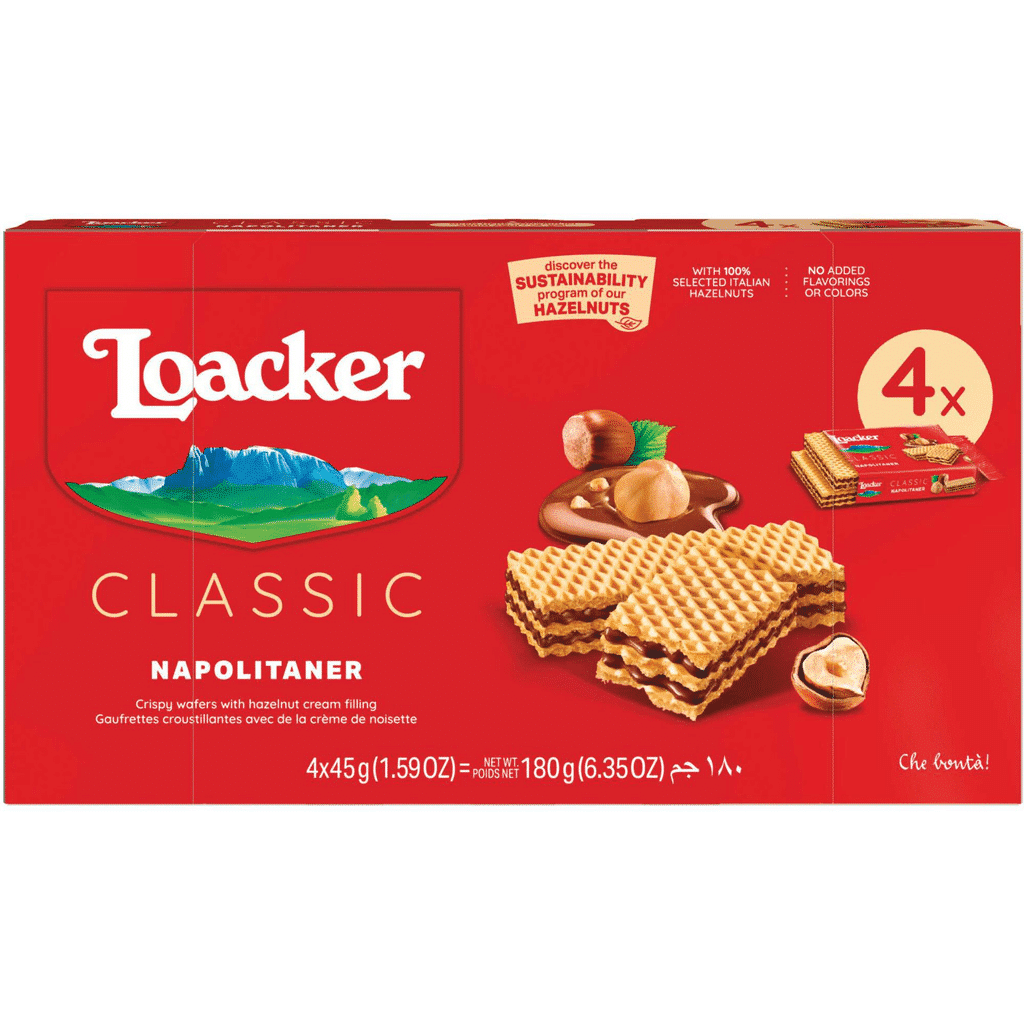 Bolachas Wafers com Recheio de Avelã - LOACKER