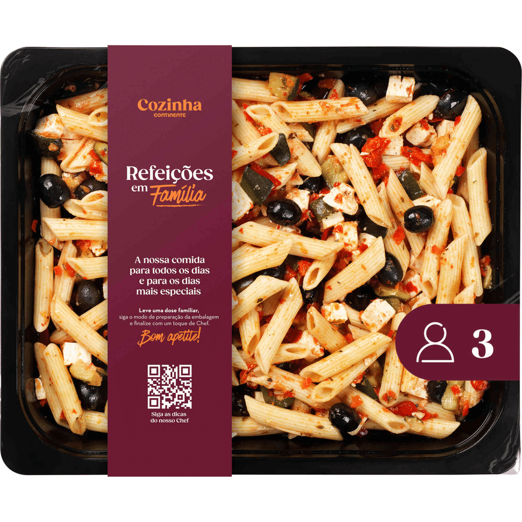 Massa Penne com Queijo para 3 Pessoas - COZINHA CONTINENTE