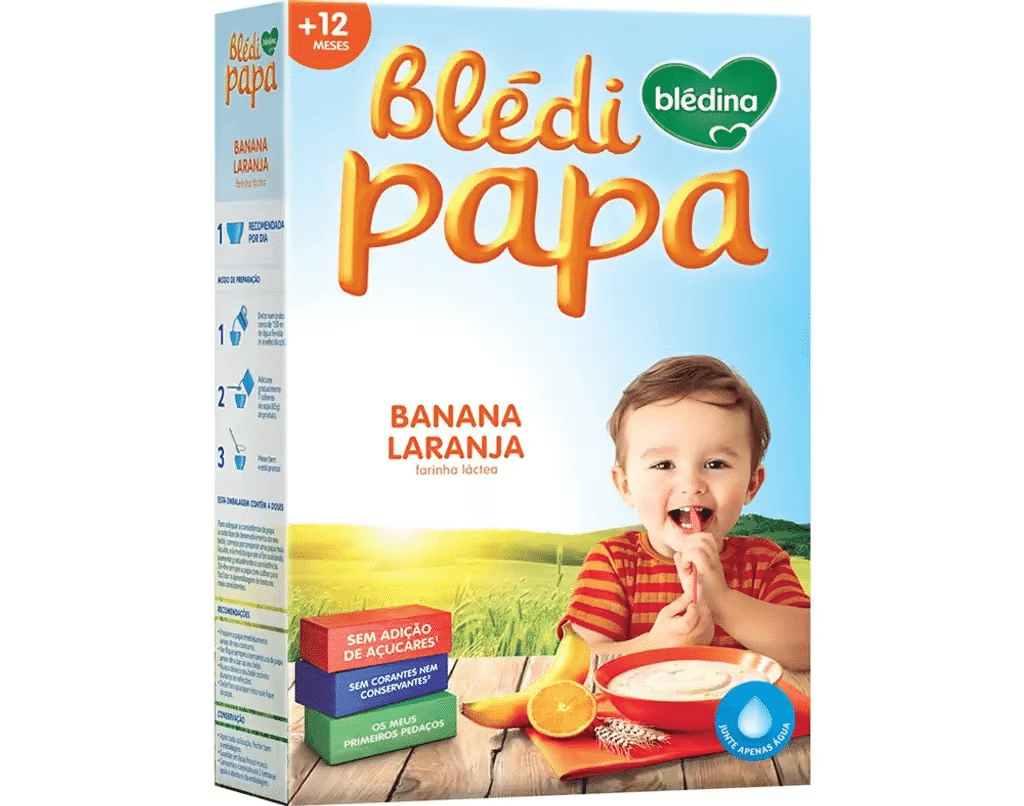 Farinha Láctea Blédipapa Banana Laranja 12 Meses - BLÉDINA