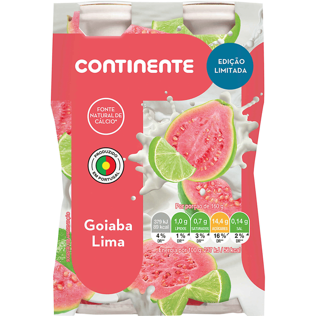 Iogurte Líquido Goiaba e Lima - CONTINENTE