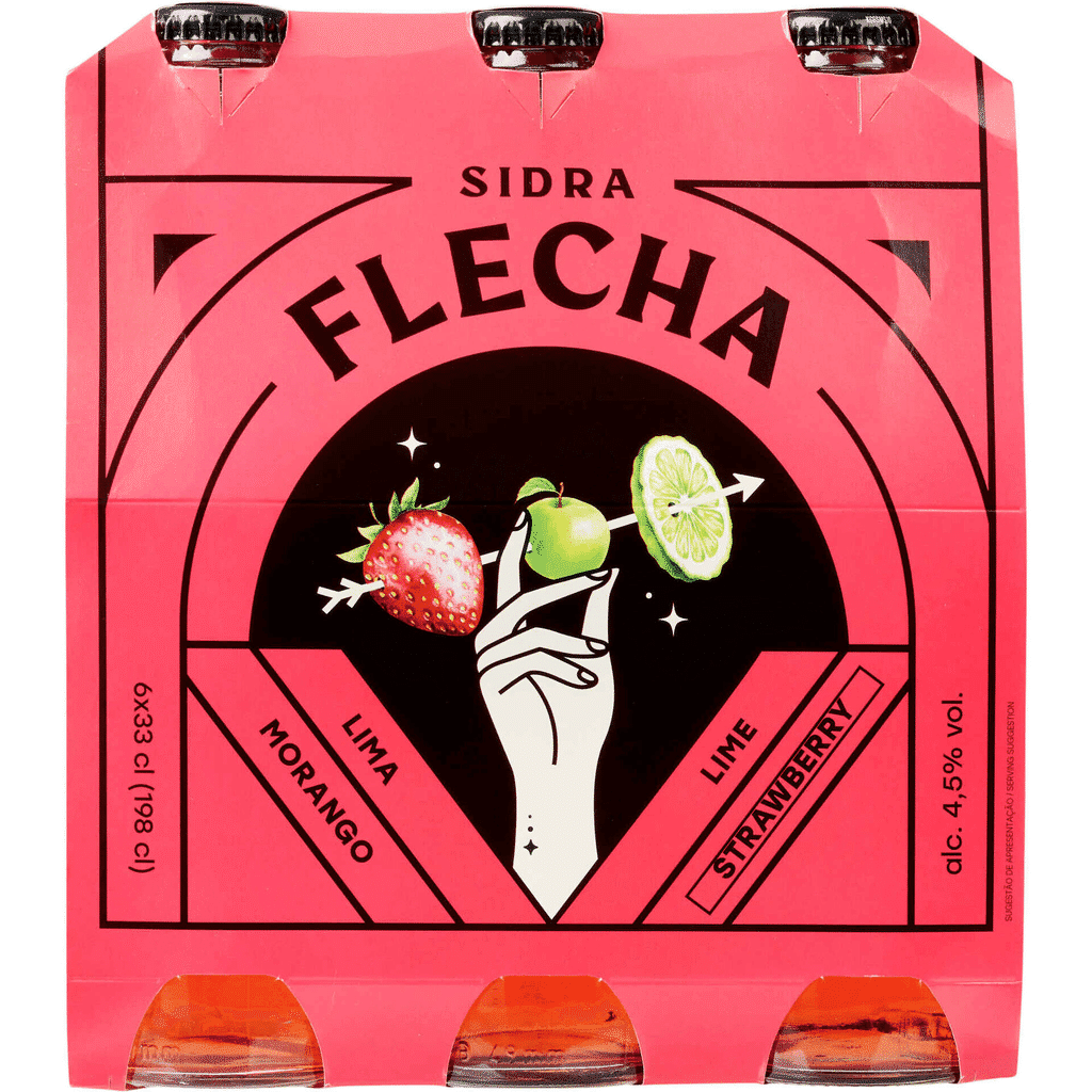 Sidra com Álcool Morango e Lima - FLECHA