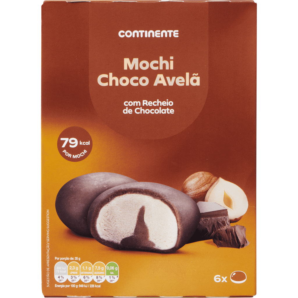 Gelado Mochi Avelã com Recheio Chocolate - CONTINENTE