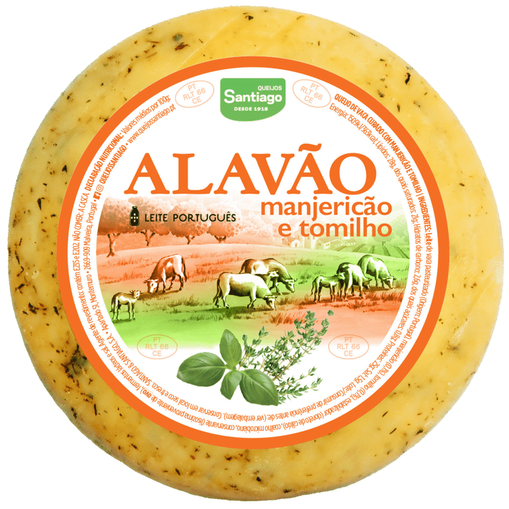 Queijo de Vaca Curado com Manjericão e Tomilho - ALAVÃO