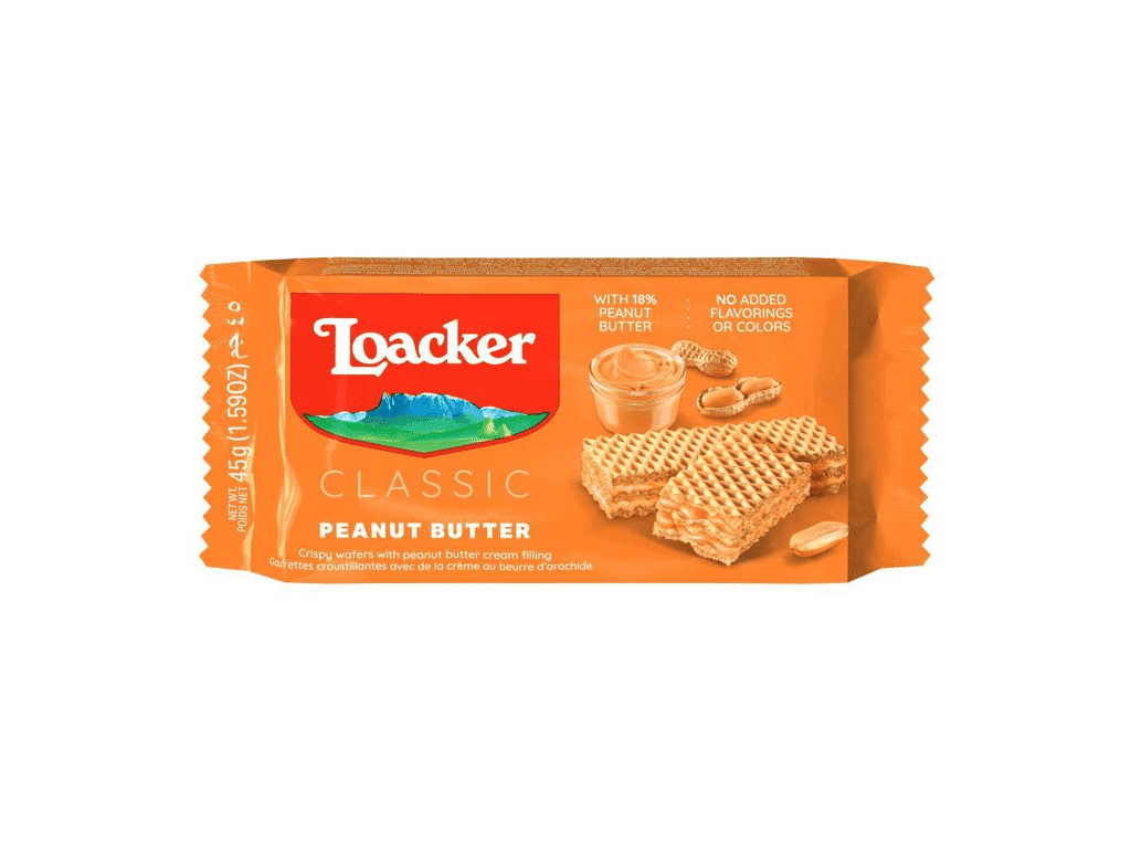 Waffers Manteiga Amendoim 45g - LOACKER