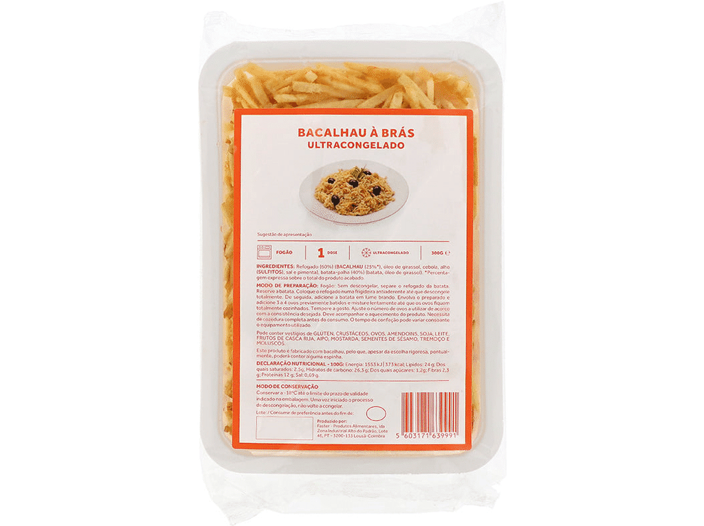 Bacalhau À Brás Ultracongelado 300g - FASTER