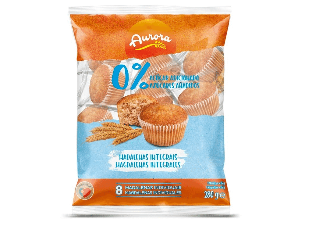 Madalenas Integral 0% Açúcar 280g - AURORA