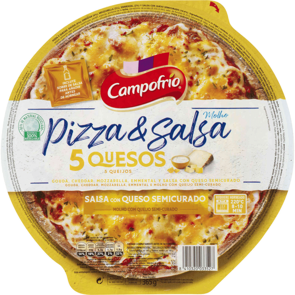 Pizza Fresca 5 Queijos - CAMPOFRIO