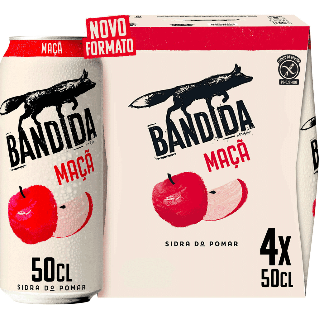Sidra em Lata com Álcool Maçã - BANDIDA