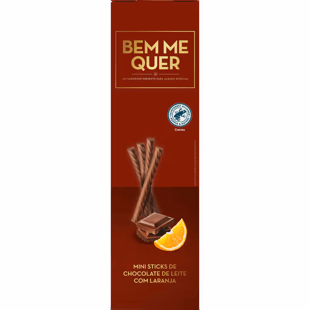 Chocolate de Leite com Laranja Mini Sticks - BEM ME QUER