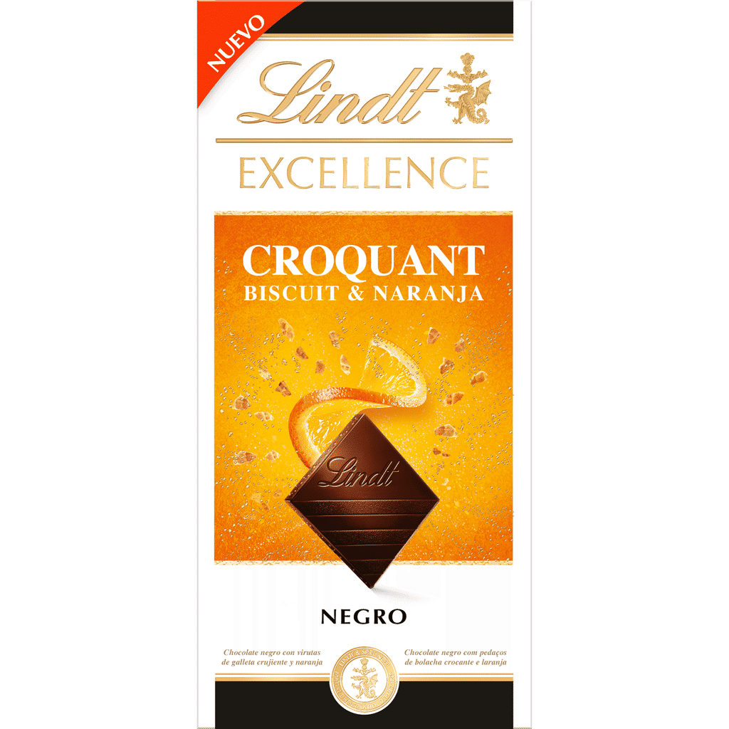Tablete de Chocolate Excell Croquant Laranja - LINDT