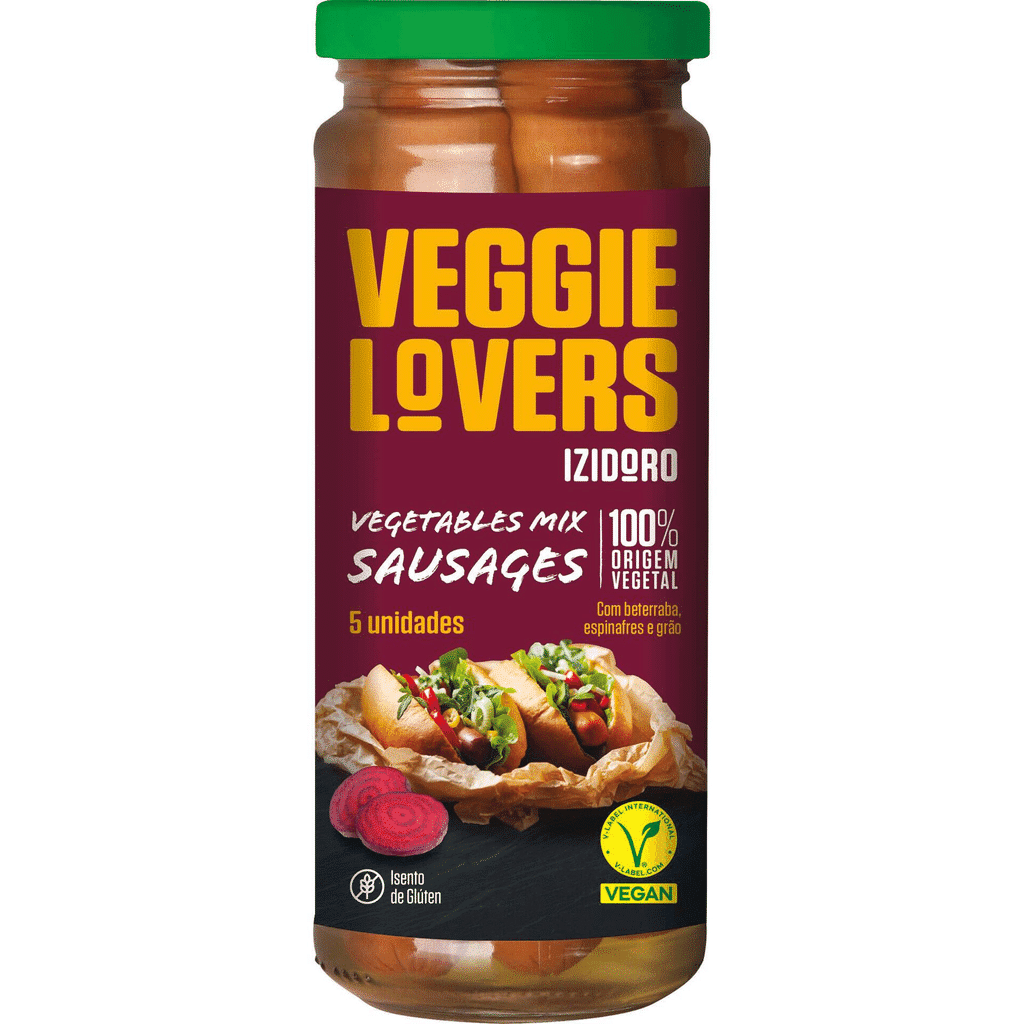 Salsicha Mix de Vegetais Vegan Frasco - IZIDORO
