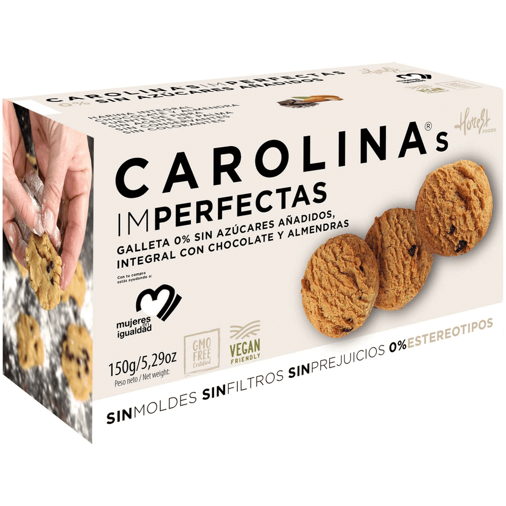 Bolachas Integrais Chocolate e Amêndoas - CAROLINA