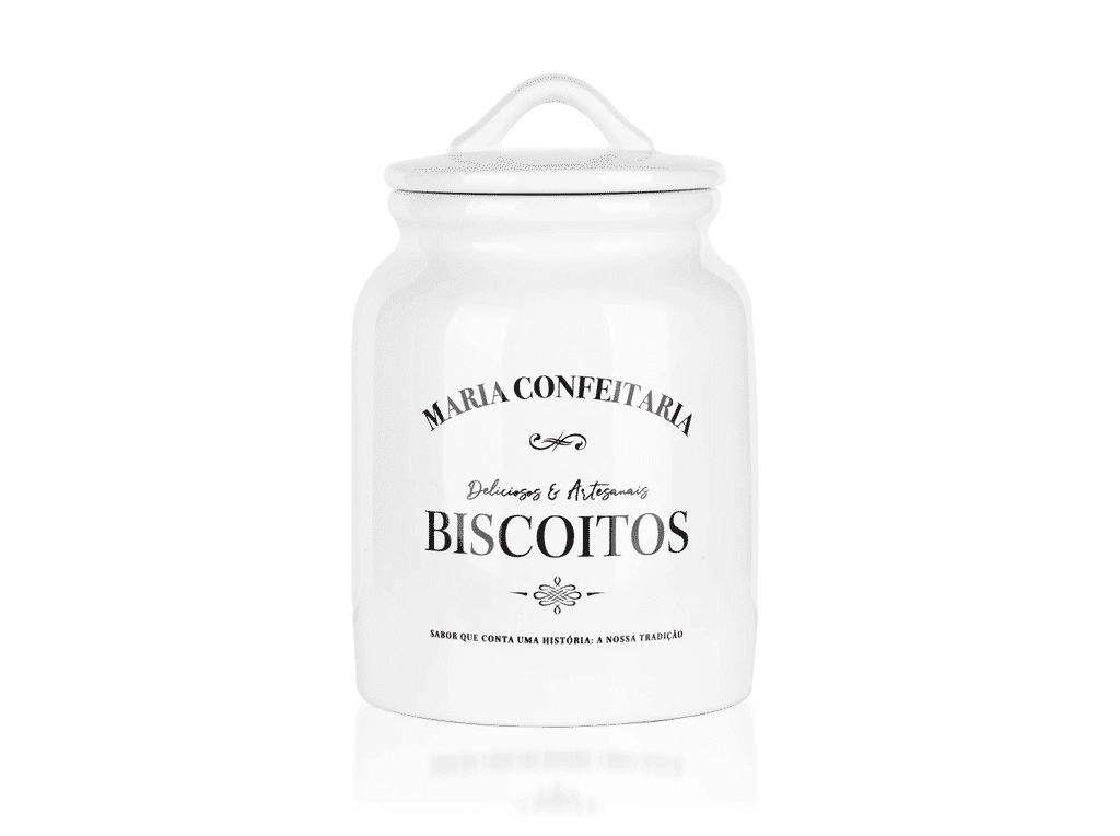 Bolachas Frasco Cerâmic Maça Canela 150g - MARIA CONFEITARIA