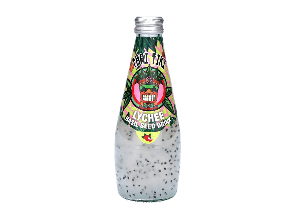 Bebida C/ Semente Manjericão Lichia 290ml - THAI TIKI