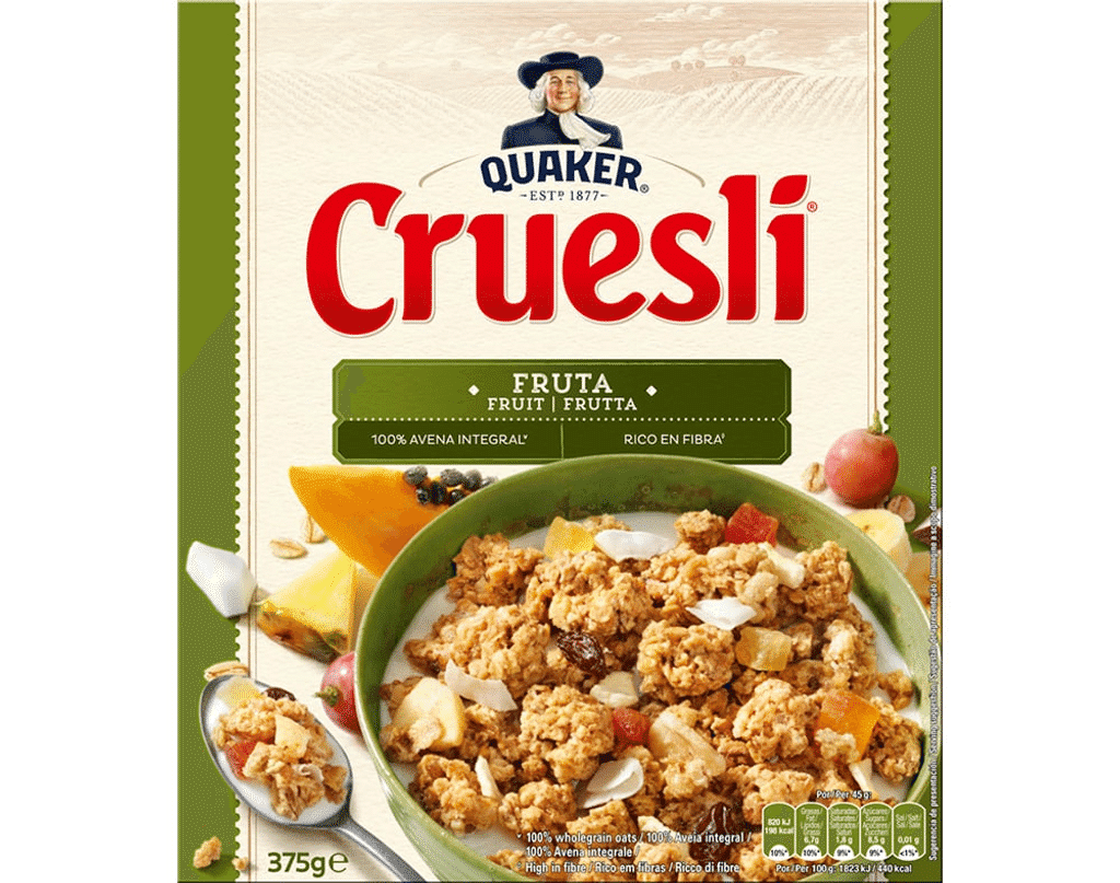 Cereais Cruesli Frutas 375g - QUAKER