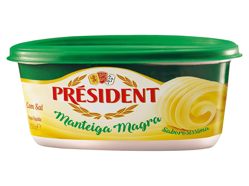 Manteiga President Magra Meio Sal 250g - PRÉSIDENT