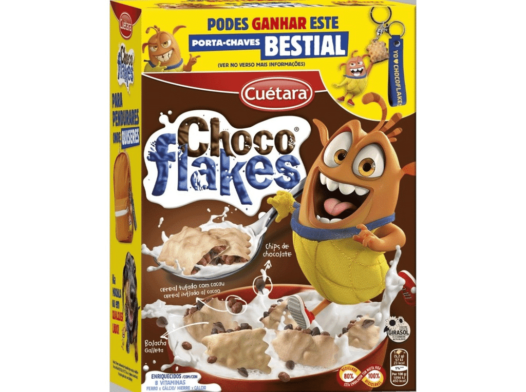 Bolacha Flakes Recheada Chocolate 500g - CUÉTARA