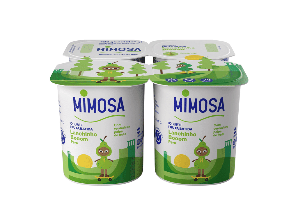 Iogurte Batido Polpa Pêra 4x120g - MIMOSA