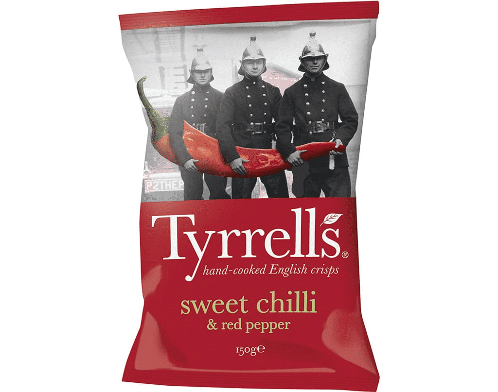 Batatas Fritas Chilli E Pimenta Vermelha 150g - TYRRELLS
