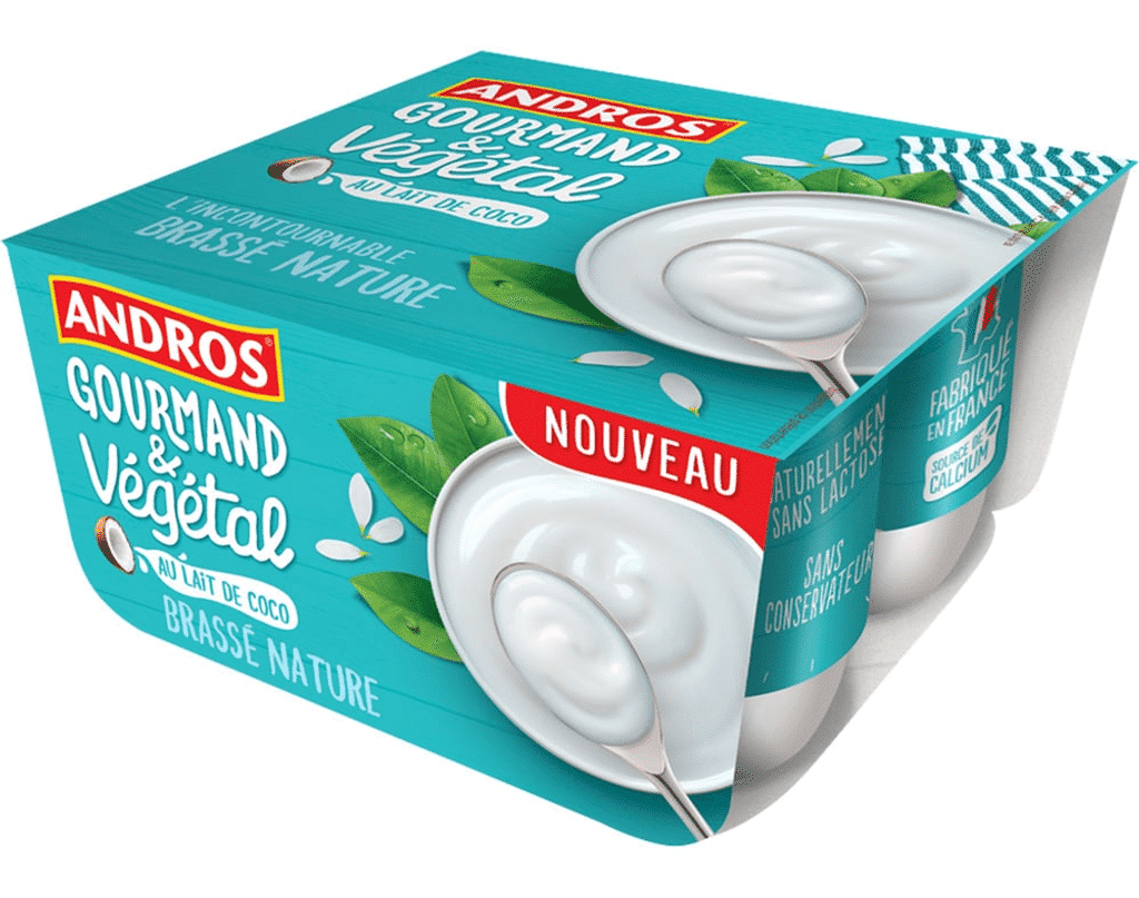 Cremoso Leite De Coco Fermentado Natural 4x100g - ANDROS