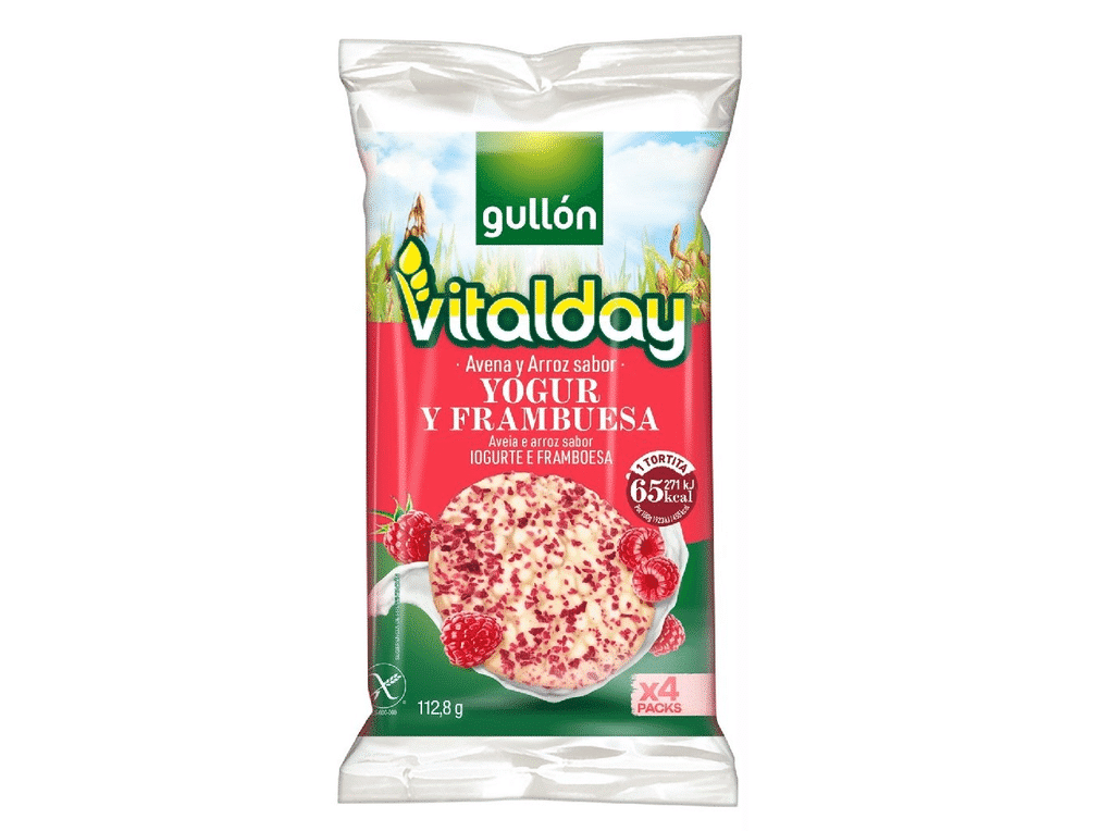 Tortitas Gullon Vitalday Arroz E Aveia Iogurte E Framboesa 112.8g - GULLÓN