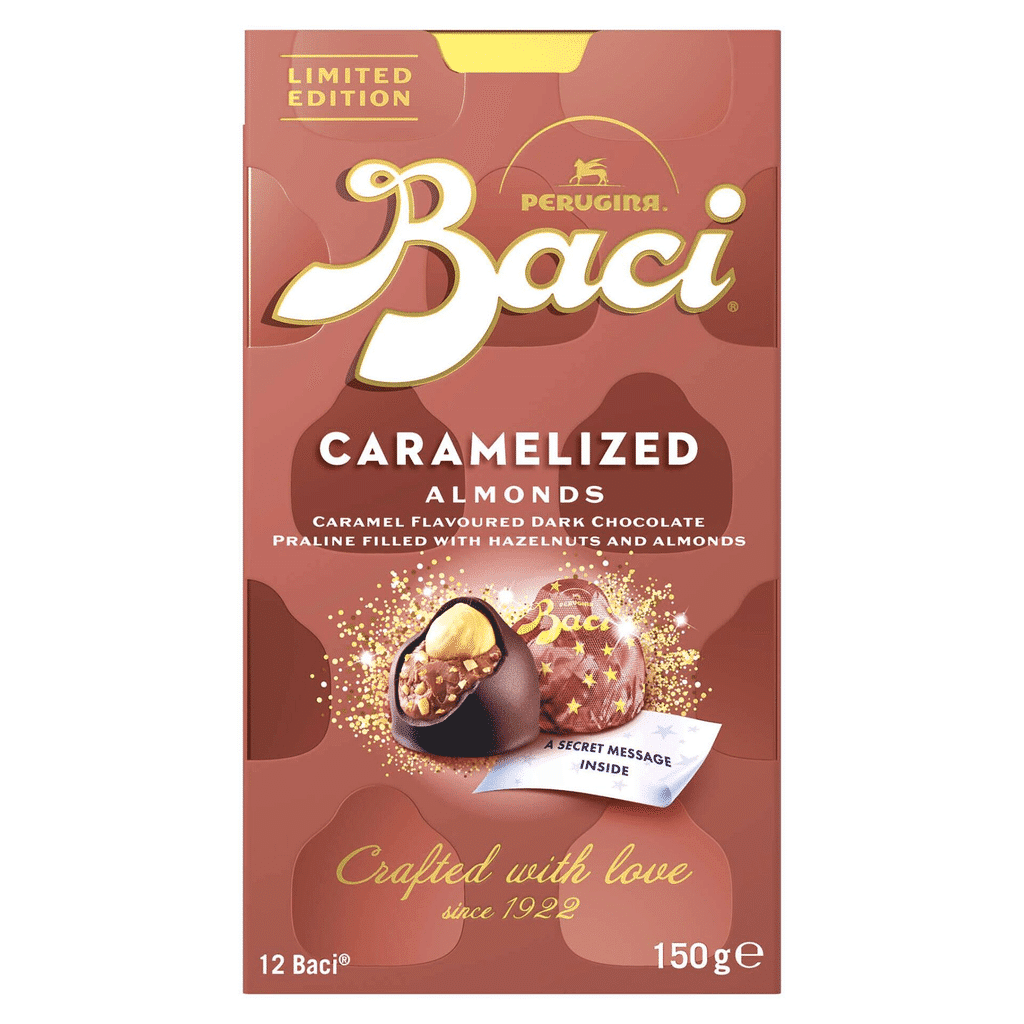 Bombons de Chocolate Negro Caramelizado com Avelã e Amêndoa - BACI