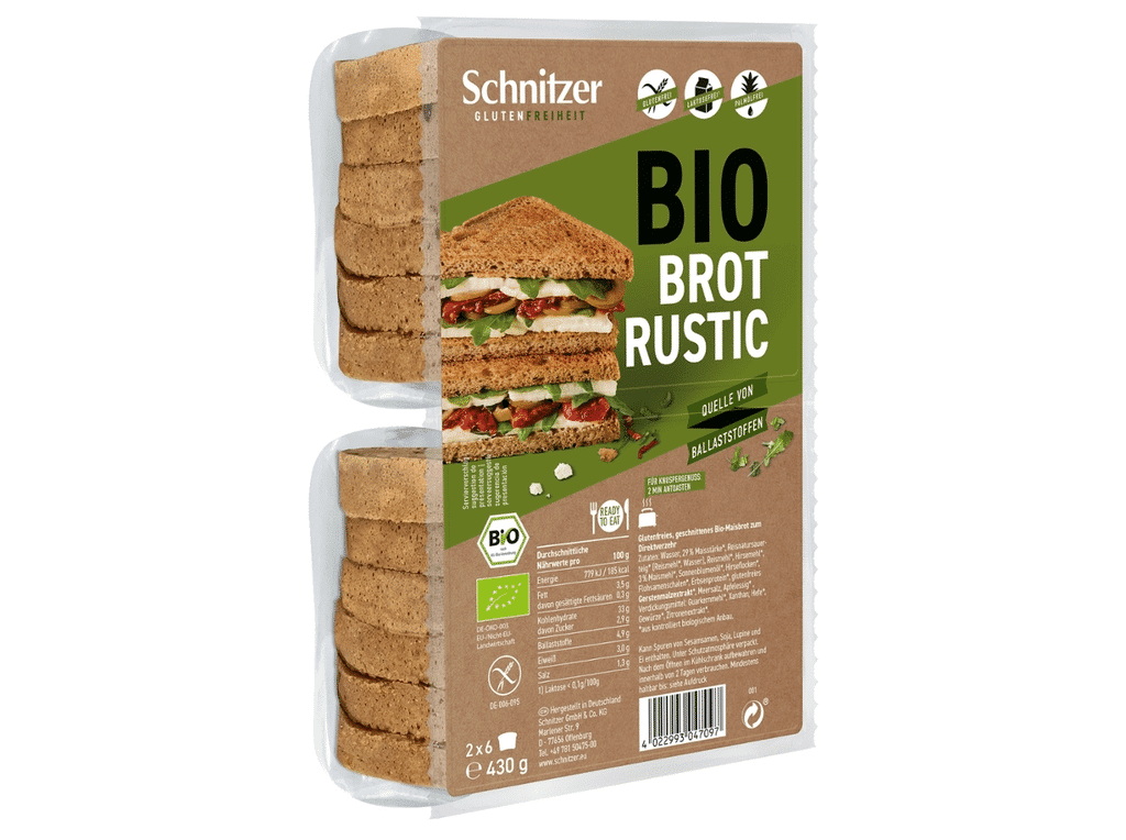 Pão Milho Fatia Bio Sem Glúten 430g - SCHNITZER