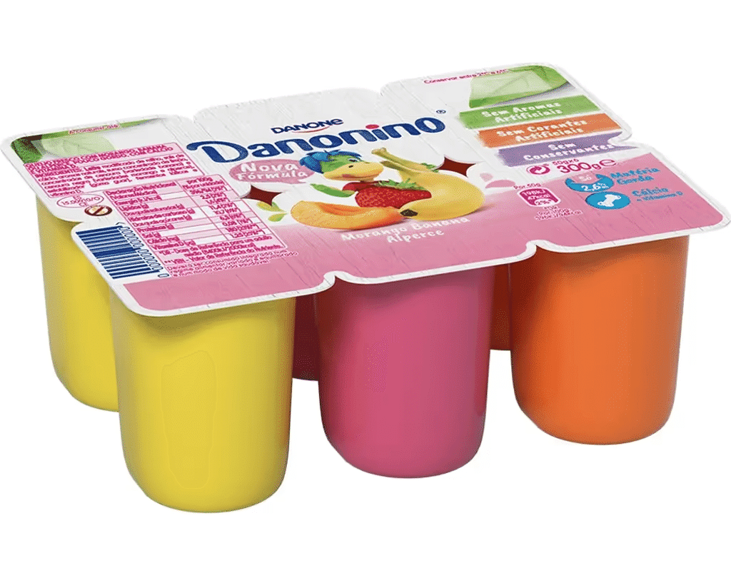 Queijinho com Polpa Morango, Banana e Pêssego Danonino - DANONE