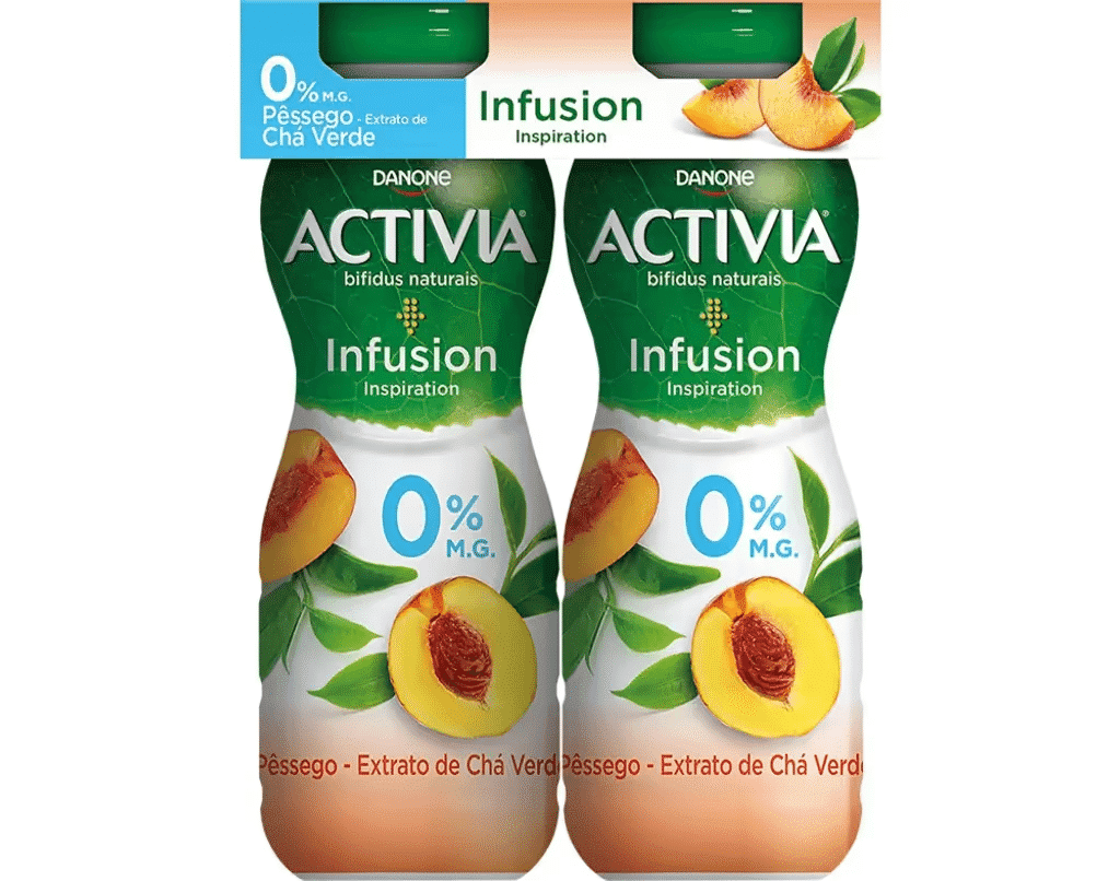 Iogurte Líquido Magro Bifidus Probióticos Infusion Pêssego e Chá Verde Activia - DANONE