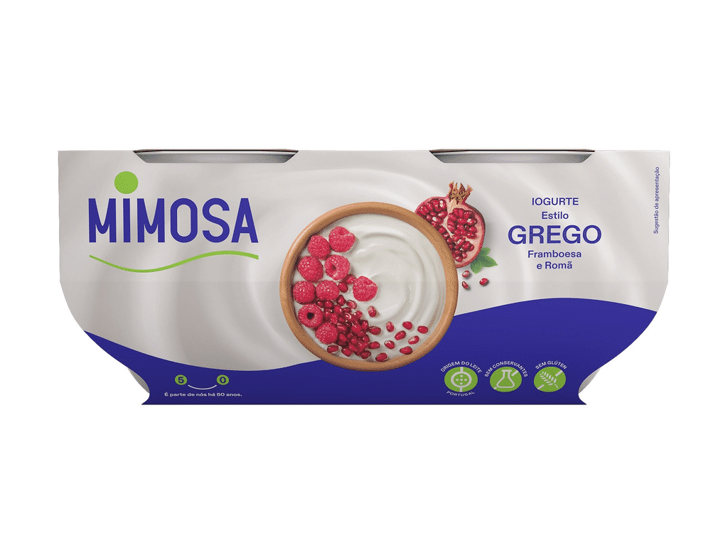 Iogurte Grego Batido Com Framboesa Romã 4x110g - MIMOSA