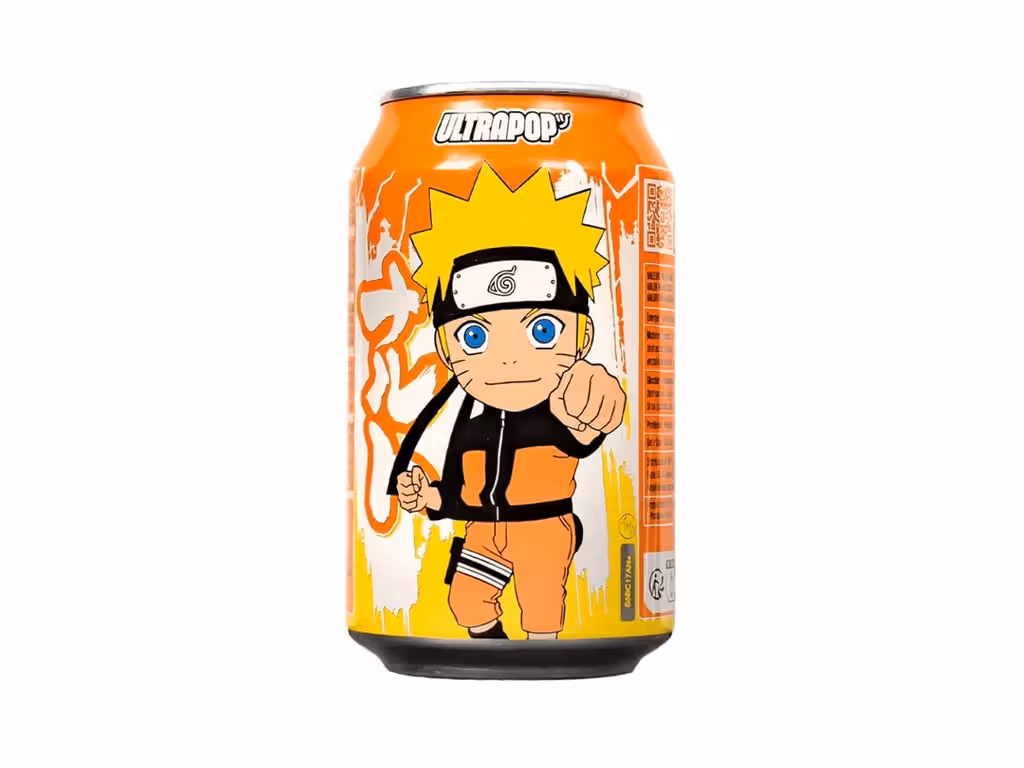 Bebida Com Gás Laranja Naruto 330ml - ULTRAPOP