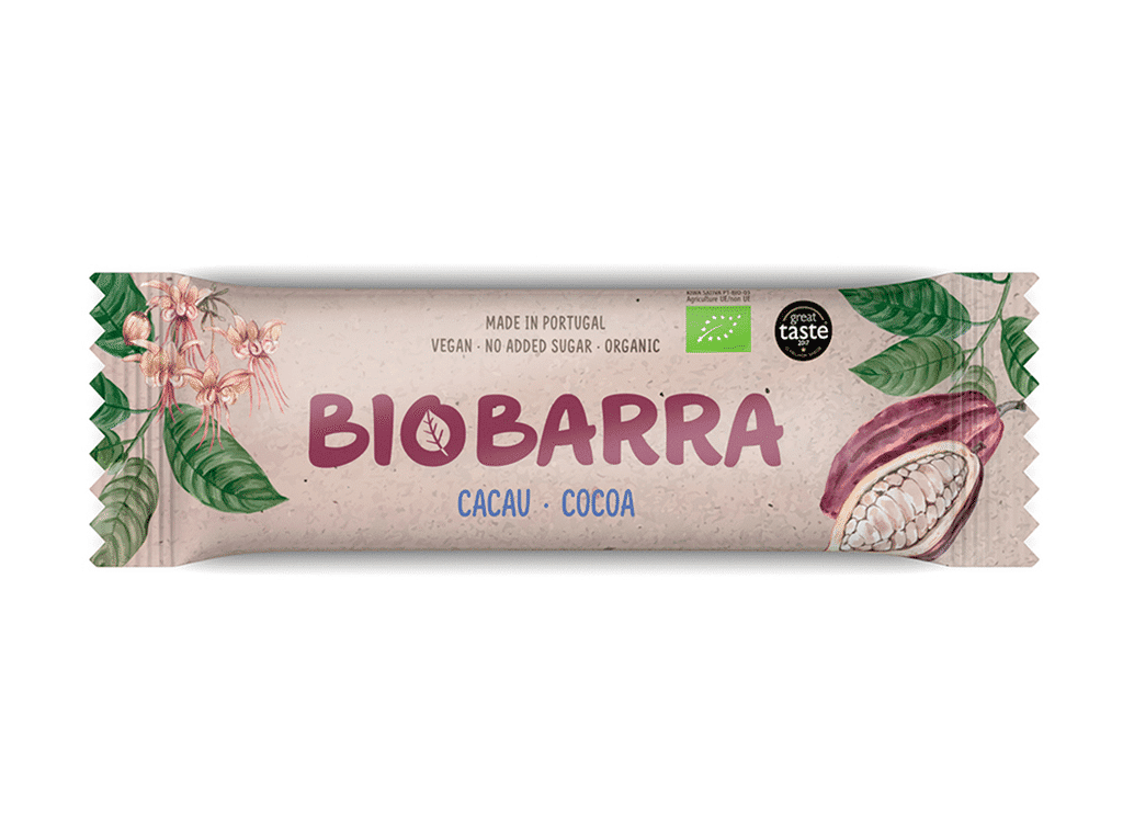 Barra Energética S/ Glúten Cacau Bio (l) 30g - BIOBARRA