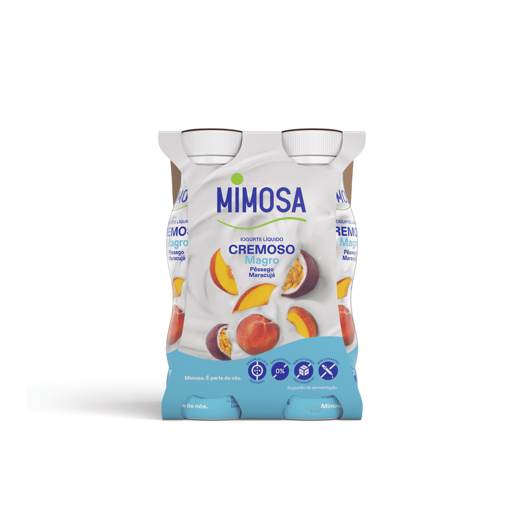 Iogurte Líquido Cremoso Magro Pêssego e Maracujá - MIMOSA