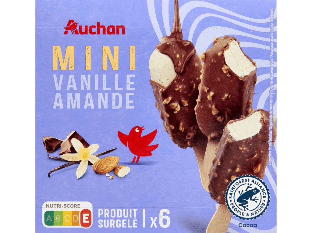 Gelado Palito Mini Baunilha Amêndoa 6x50ml - AUCHAN