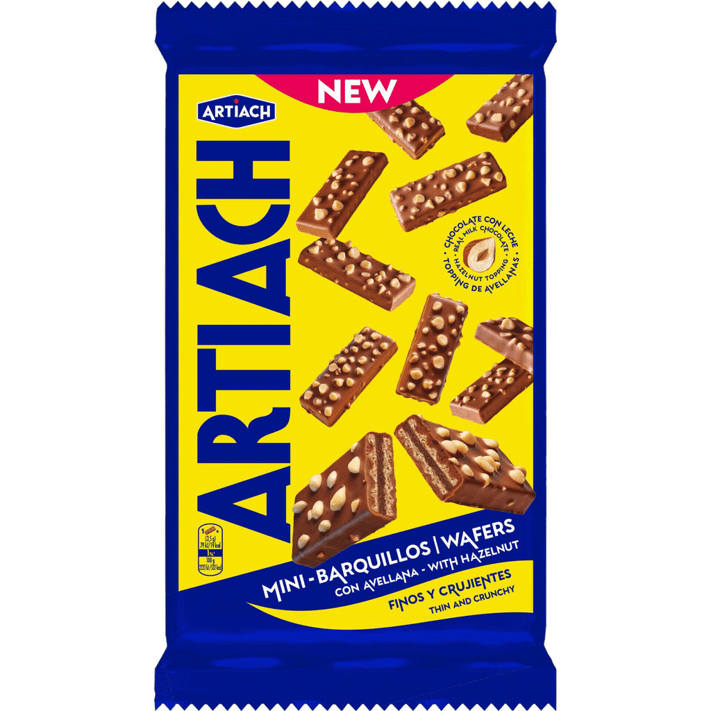 Bolachas Mini Wafers Avelã - ARTIACH