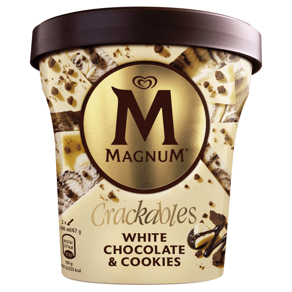 Gelado Chocolate Branco e Cookies - MAGNUM