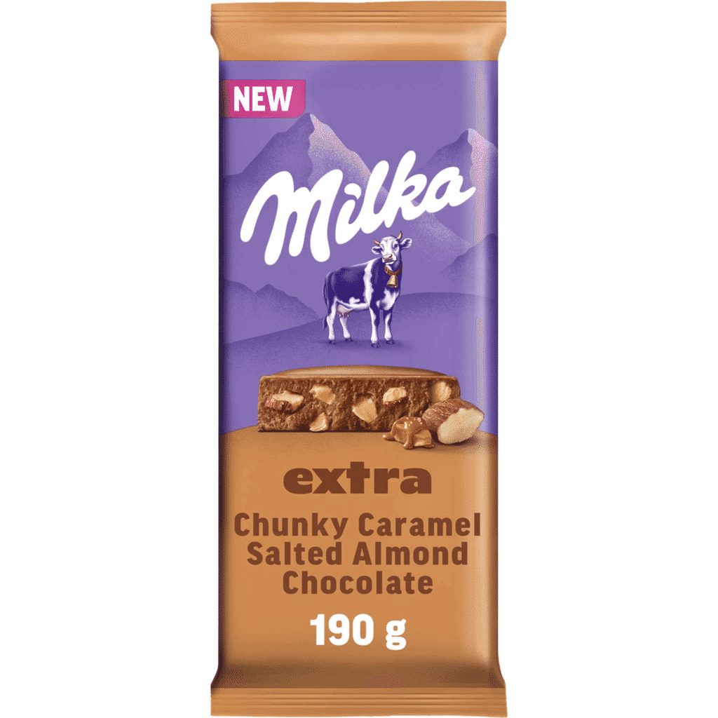 Tablete de Chocolate com Amêndoa e Caramelo Salgado Chunky - MILKA