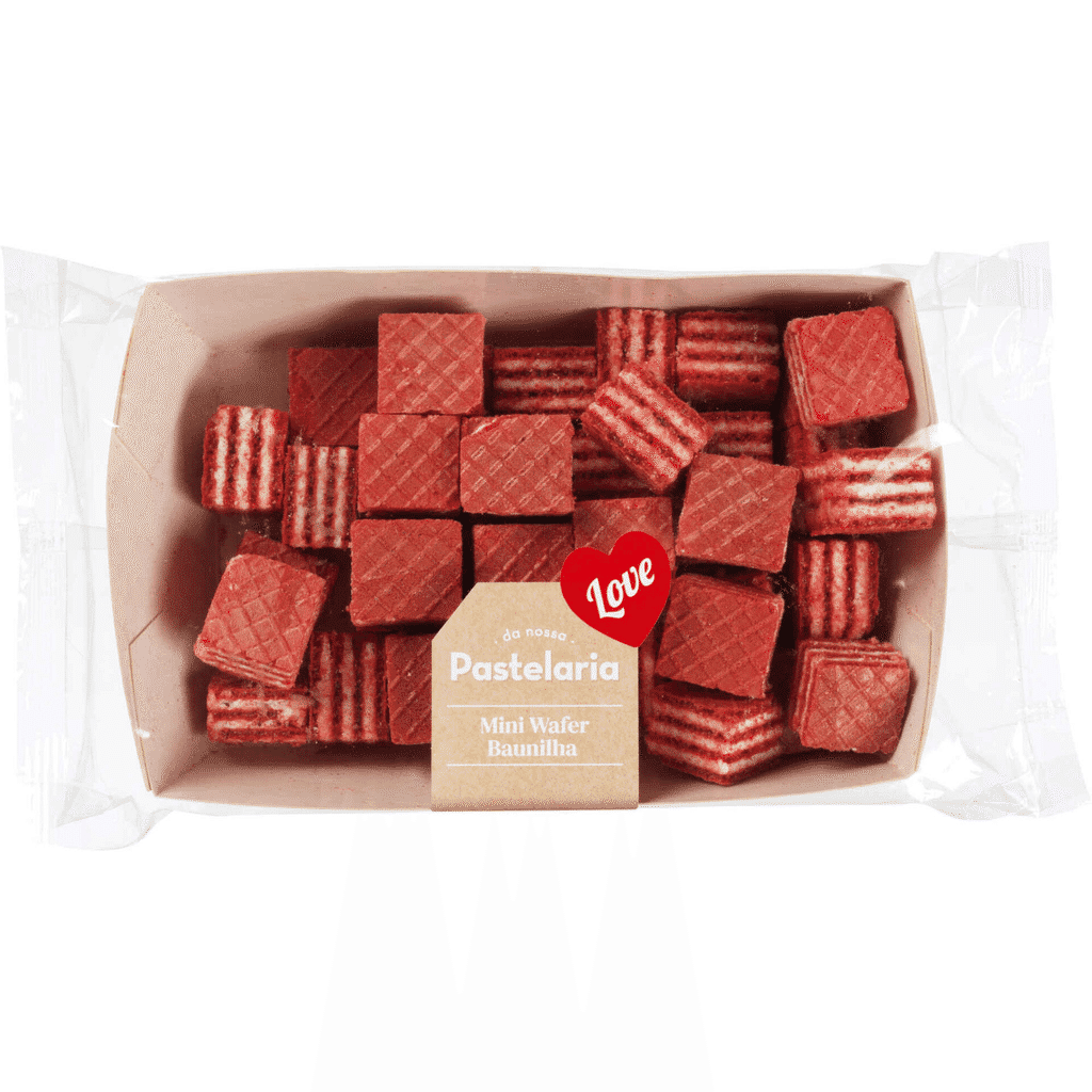 Mini Wafers de Red Velvet - DA NOSSA PASTELARIA