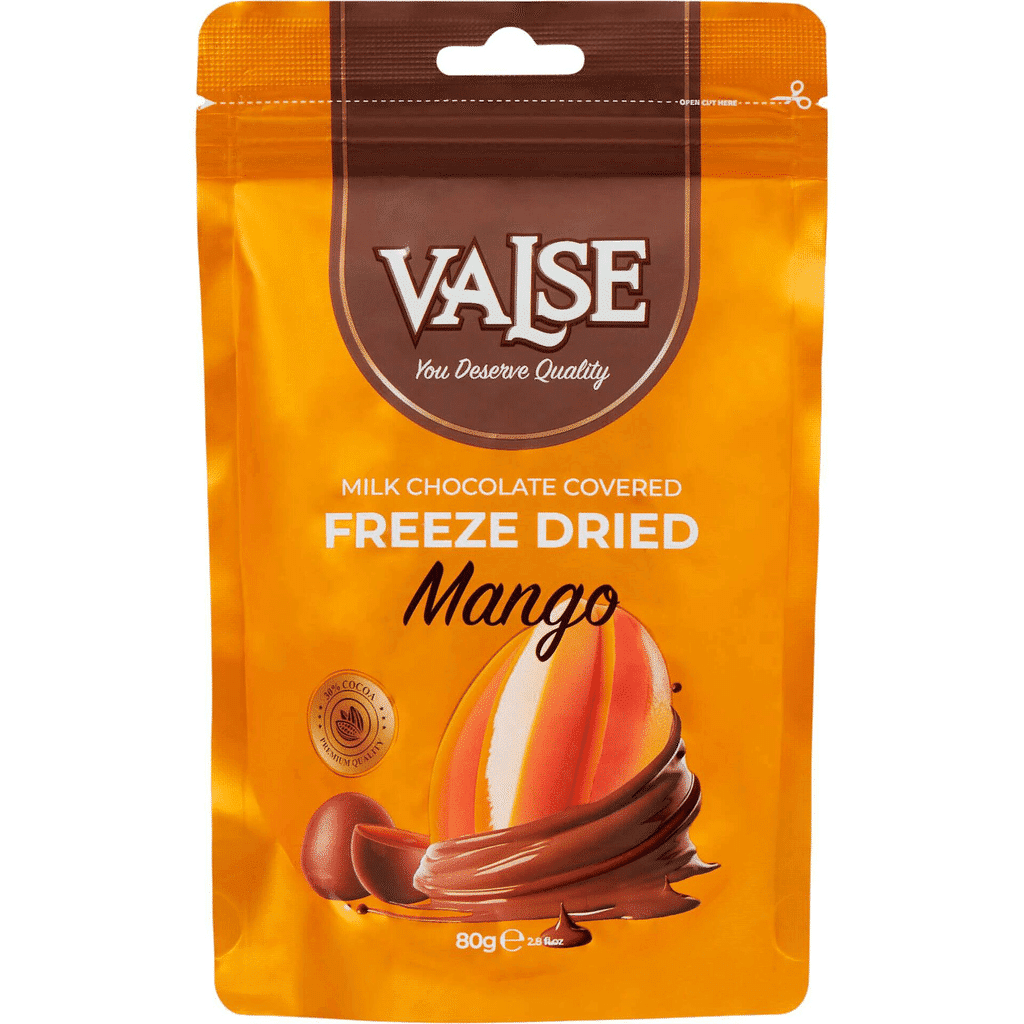 Freeze Dried de Manga coberto com Chocolate de Leite - VALSE