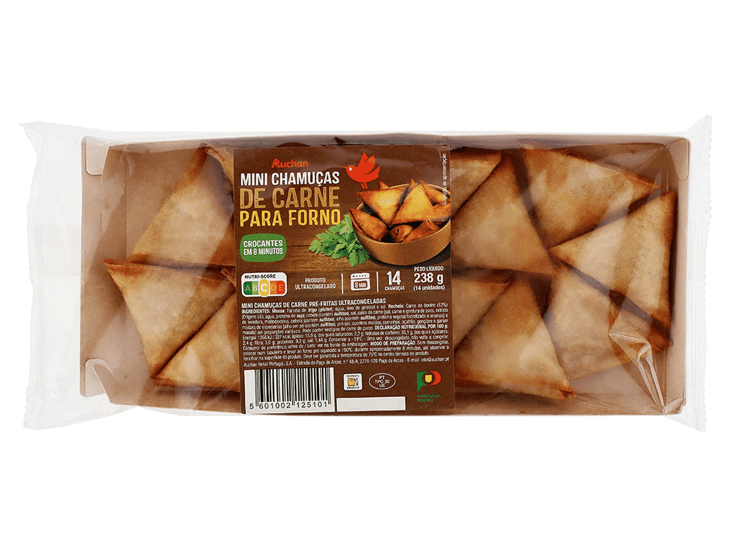 Mini Chamuças De Carne Para Forno E Air Fryer 14un 238g - AUCHAN